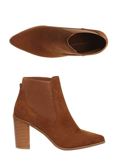 Tan 'Alaska' Pointed Ankle Boots